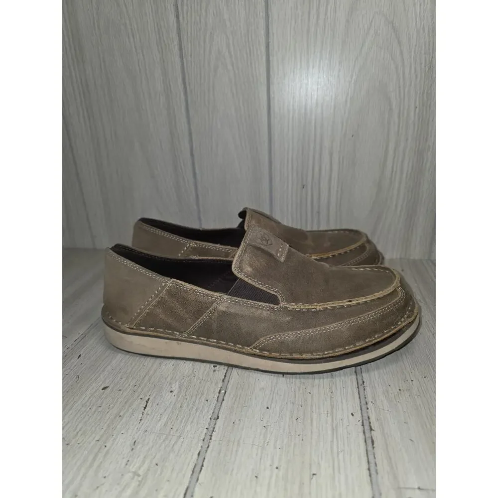 Ariat Cruiser Brown Leather Loafer Shoes Bomber Relaxed Bark Casual Mens 8.5D